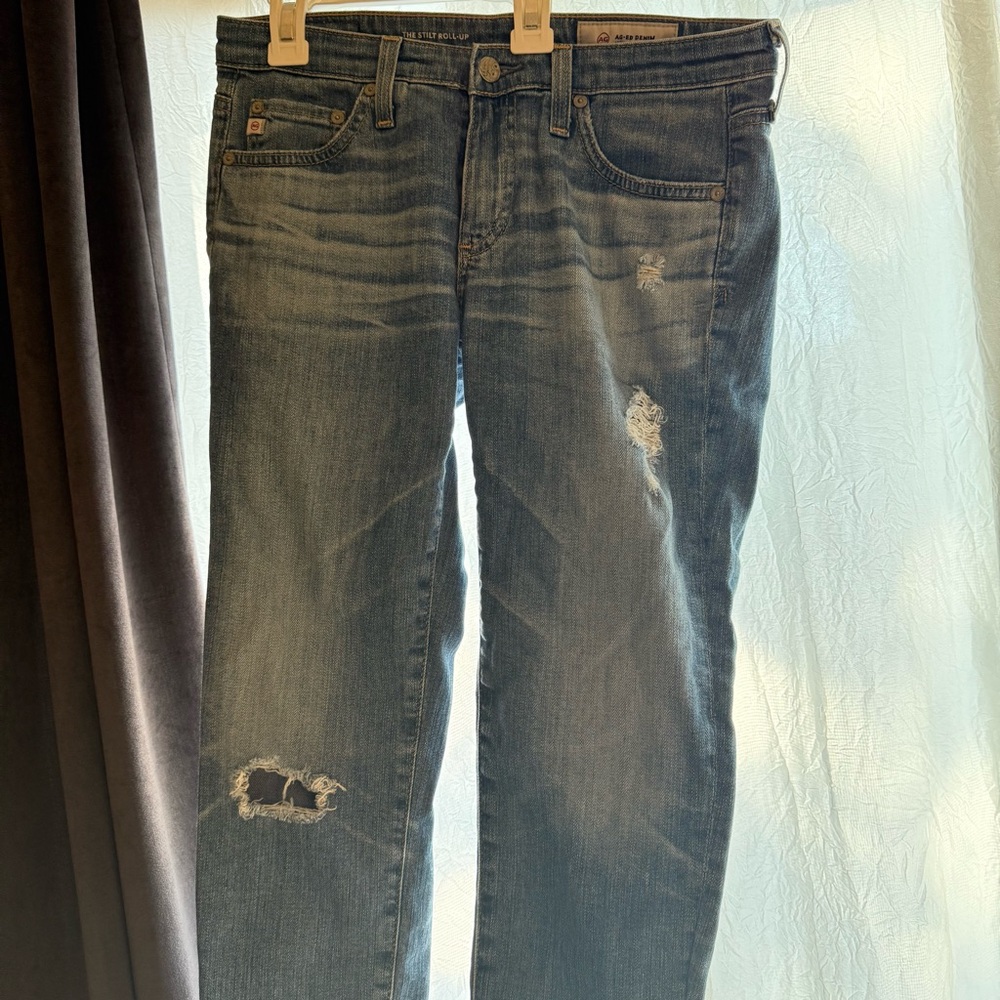 AG Adriano‎ Goldschmied The Stilt Cigarette Roll Up Denim Jeans - Picture 6 of 8